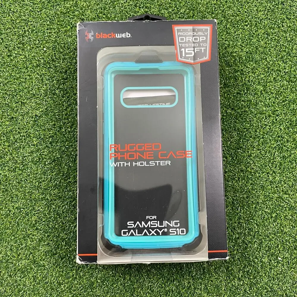 Blackweb Rugged Phone Case with Holster for Samsung Galaxy S10